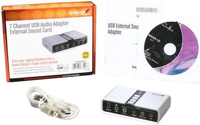 Alt view image 6 of 6 - StarTech.com ICUSBAUDIO7D 7.1 Channels 16-bit 48KHz USB Interface Audio Adapter External Sound Card