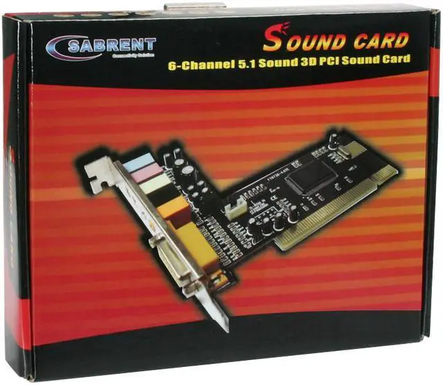 Alt view image 6 of 6 - SABRENT SBT-SP6C 5.1 Channels PCI Interface Sound Card