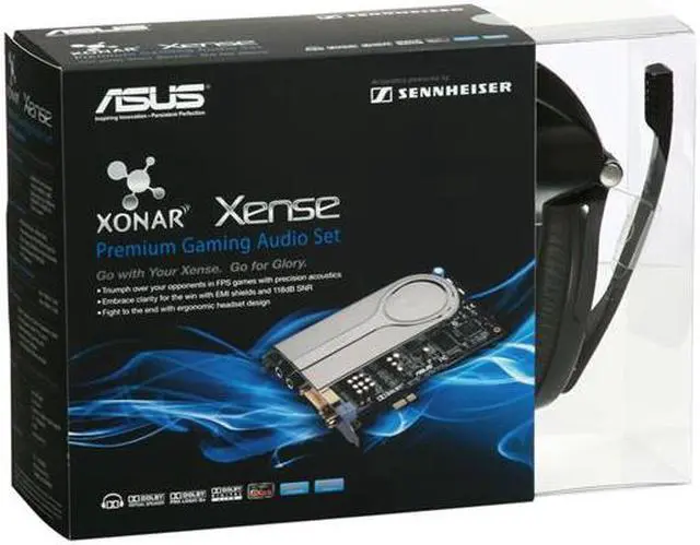 Alt view image 9 of 9 - ASUS XONAR_XENSE 7.1 Channels 24-bit 192KHz PCI Express x1 Interface Sound Card