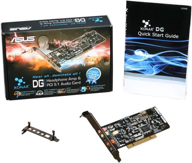 Alt view image 6 of 5 - ASUS Xonar DG 5.1 Channels 24-bit 96KHz PCI Interface Sound Card