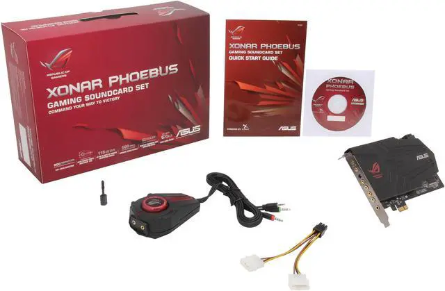 Alt view image 8 of 8 - ASUS ROG Xonar Phoebus 24-bit 192KHz PCI Express x1 Interface Gaming Soundcard Set