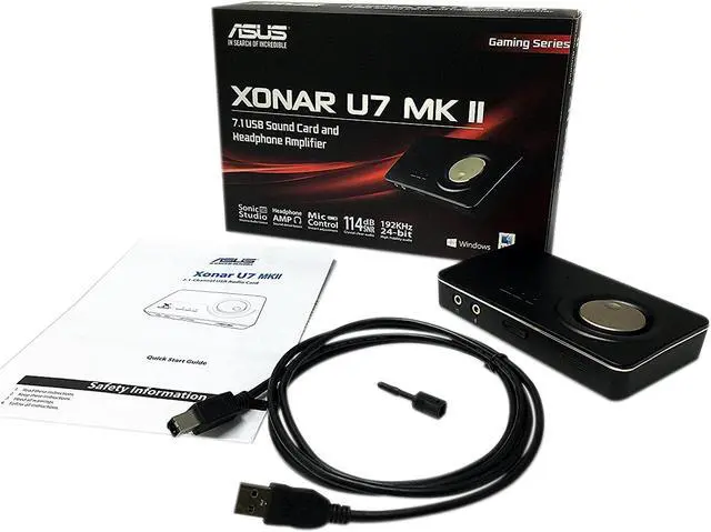 Alt view image 4 of 4 - ASUS Xonar U7 MKII 7.1 USB DAC with Headphone Amplifier