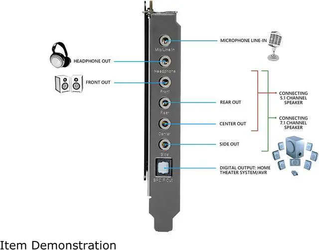 Alt view image 4 of 6 - ASUS Xonar AE 7.1 Channels 24-bit 192KHz PCI Express x1 Interface Sound Card