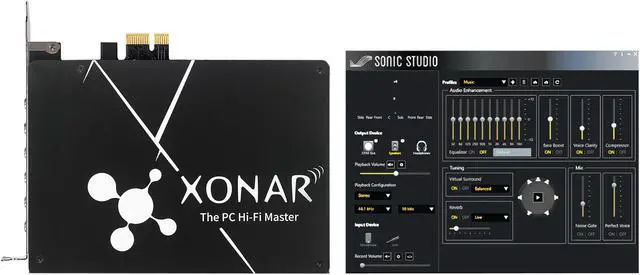 Alt view image 5 of 6 - ASUS Xonar AE 7.1 Channels 24-bit 192KHz PCI Express x1 Interface Sound Card