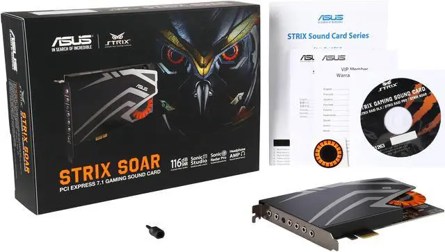 Alt view image 6 of 6 - ASUS STRIX SOAR 8 Channels 44.1K / 48K / 88.2K / 96K / 176.4K / 192KHz PCI Express Interface Sound Card