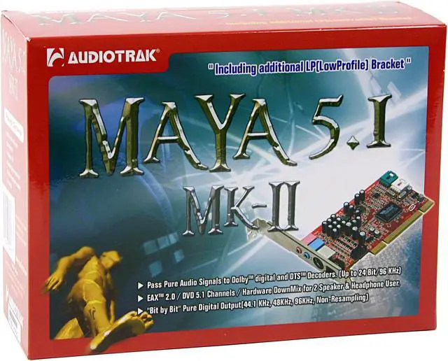 Alt view image 5 of 6 - AUDIOTRAK Maya 5.1 MK II 5.1 Channels 24-bit 48KHz PCI Interface Sound Card