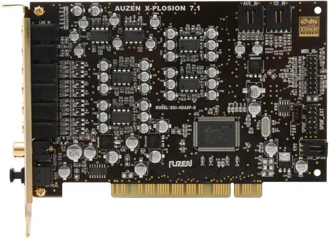 Alt view image 5 of 10 - AUZEN XPlosion 7.1 7.1 Channels 24-bit 96KHz PCI Interface Sound Card
