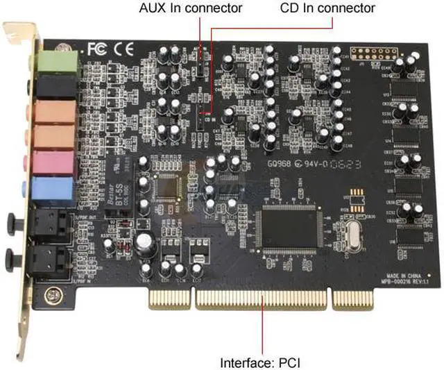 Alt view image 3 of 6 - Sondigo inferno 7.1 Channels 24-bit 192KHz PCI Interface Sound Card