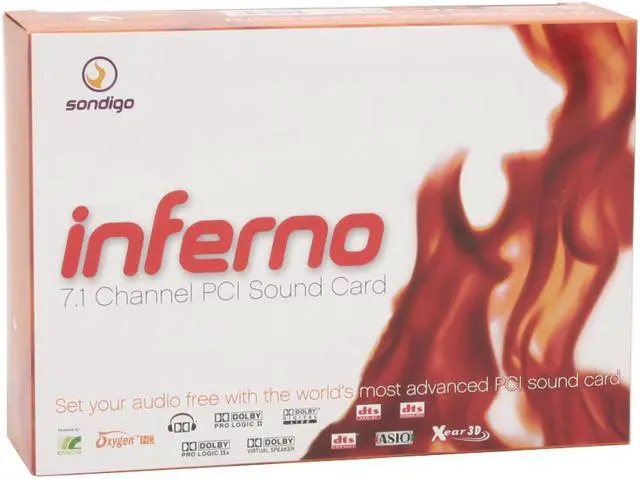 Alt view image 6 of 6 - Sondigo inferno 7.1 Channels 24-bit 192KHz PCI Interface Sound Card