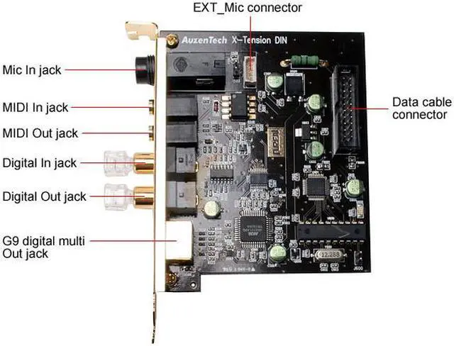 Alt view image 3 of 7 - AUZEN Auzen X-Tension DIN 24-bit 192KHz Sound Card