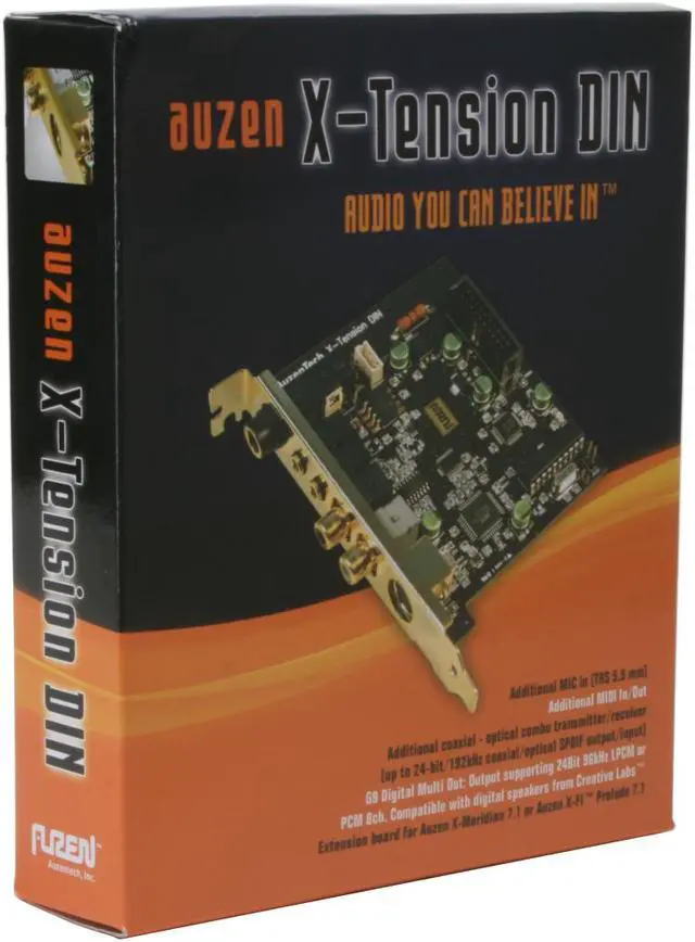 Alt view image 7 of 7 - AUZEN Auzen X-Tension DIN 24-bit 192KHz Sound Card