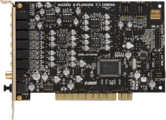 Alt view image 3 of 8 - AUZEN AZT-XPCINE 7.1 Channels 24-bit 96KHz PCI Interface X-Plosion 7.1 Cinema Audio Card