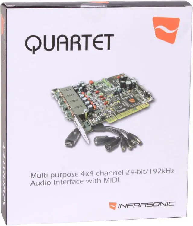 Alt view image 7 of 7 - INFRASONIC QUARTET 4 Channels 24-bit 192KHz PCI Multi Purpose Pro-Audio Interface w/ MIDI