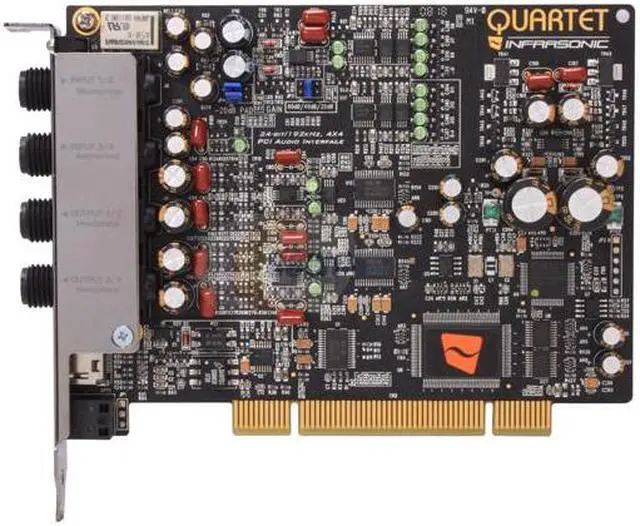 Alt view image 3 of 7 - INFRASONIC QUARTET 4 Channels 24-bit 192KHz PCI Multi Purpose Pro-Audio Interface w/ MIDI