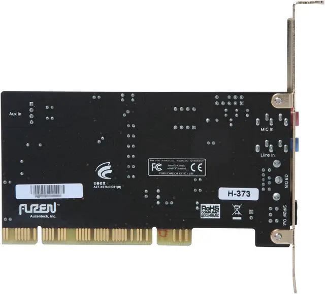 Alt view image 4 of 6 - AuzenTech  X-Studio 5.1 Channels 24-bit  96KHz  PCI  Interface Low Profile Sound Card