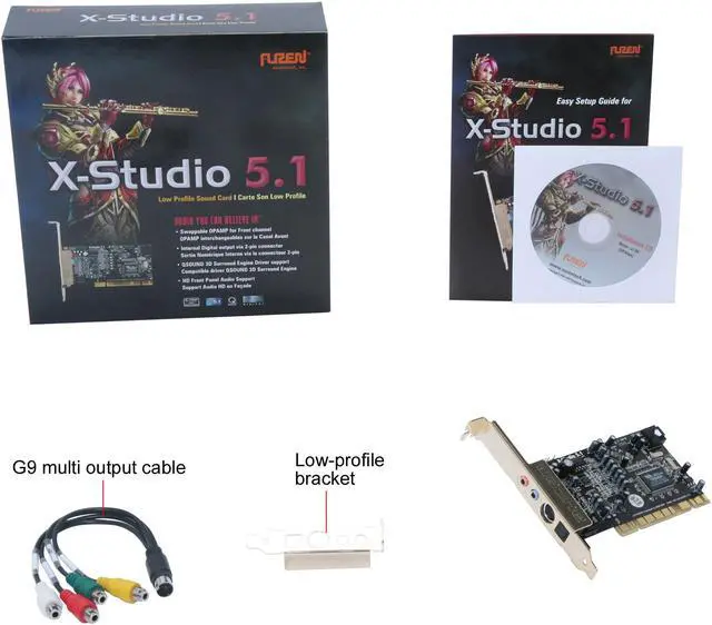 Alt view image 6 of 6 - AuzenTech  X-Studio 5.1 Channels 24-bit  96KHz  PCI  Interface Low Profile Sound Card