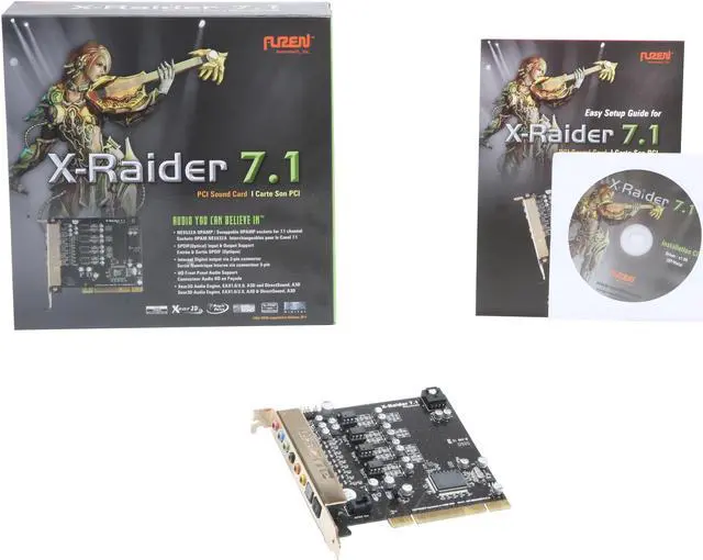 Alt view image 6 of 6 - AuzenTech  X-Raider 7.1 Channels 24-bit  96KHz  PCI  Interface Sound Card