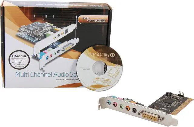Alt view image 5 of 5 - SYBA SD-PCI63058 6 Channels 16-bit 48KHz PCI Interface Audio Sound Card, with Game Port, 3D Sound Quality for 5.1 Speakers, C-Media CMI8738 Chipset
