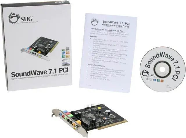 Alt view image 5 of 5 - SIIG IC-710012-S2 7.1 Channels 24-bit 96KHz PCI Interface SoundWave