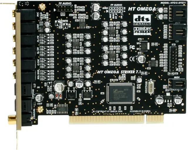 Alt view image 3 of 5 - HT  OMEGA STRIKER 7.1 Channels PCI Interface Sound Card