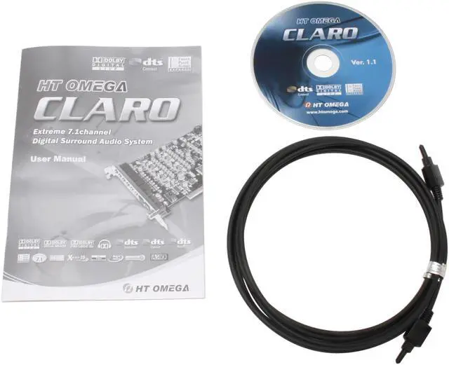 Alt view image 4 of 5 - HT  OMEGA CLARO 7.1 Channels 24-bit 192KHz PCI Interface Sound Card