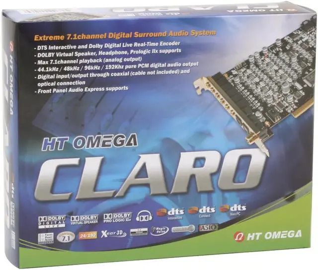 Alt view image 5 of 5 - HT  OMEGA CLARO 7.1 Channels 24-bit 192KHz PCI Interface Sound Card