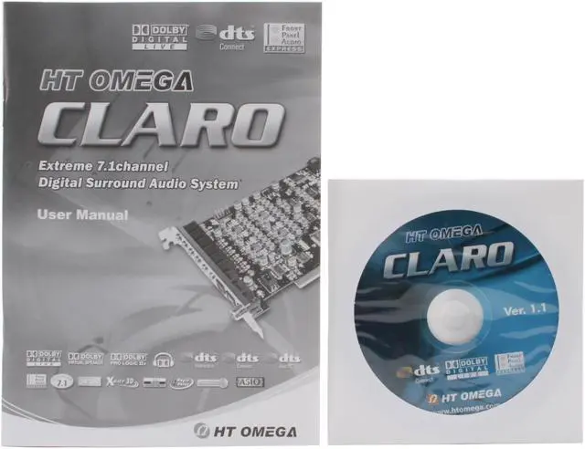 Alt view image 5 of 6 - HT  OMEGA CLARO Plus+ 7.1 Channels 24-bit 192KHz PCI Interface Sound Card