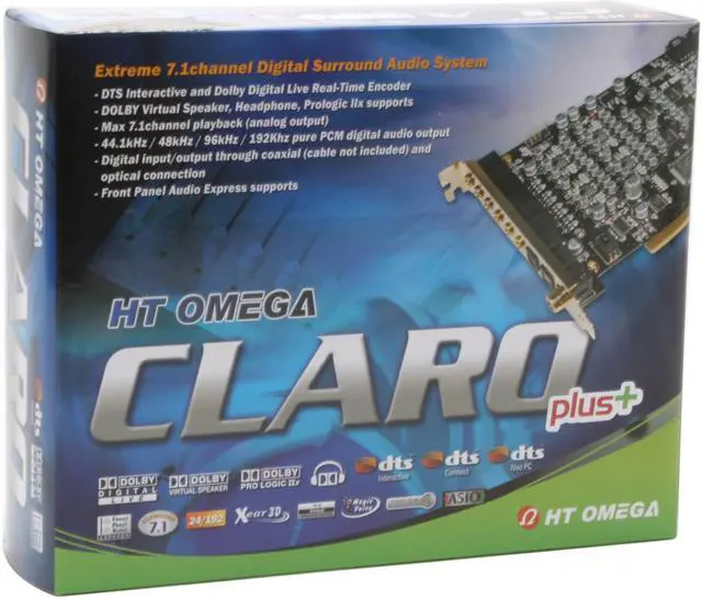 Alt view image 6 of 6 - HT  OMEGA CLARO Plus+ 7.1 Channels 24-bit 192KHz PCI Interface Sound Card