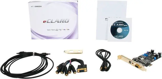 Alt view image 5 of 5 - HT  OMEGA eClaro 7.1 Channels 24-bit 192KHz PCI Express x1 Interface Sound Card
