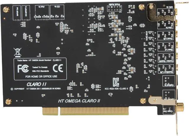 Alt view image 4 of 6 - HT  OMEGA CLARO II 7.1 Channels 24-bit 192KHz PCI Interface Sound Card