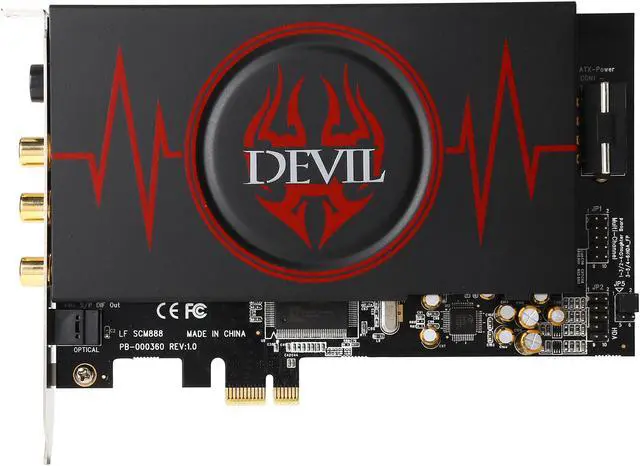 Alt view image 3 of 6 - PowerColor DEVIL HDX  7.1 Channels PCI Express x1 44.1K/48K/88.2K/96K/192KHz @ 16bit/24bit Sound Card