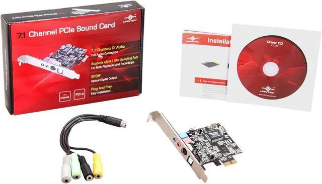 Alt view image 6 of 5 - Vantec UGT-S110 7.1 Channels 48/44.1 KHz PCI Express x1 Interface Sound Card