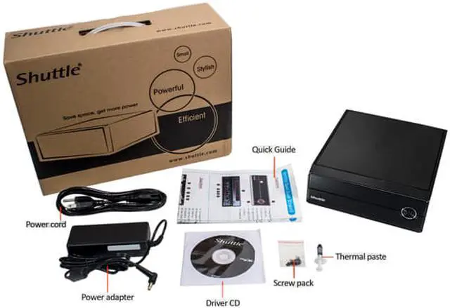 Alt view image 7 of 7 - Shuttle XH110V Intel H110 Black Barebone System