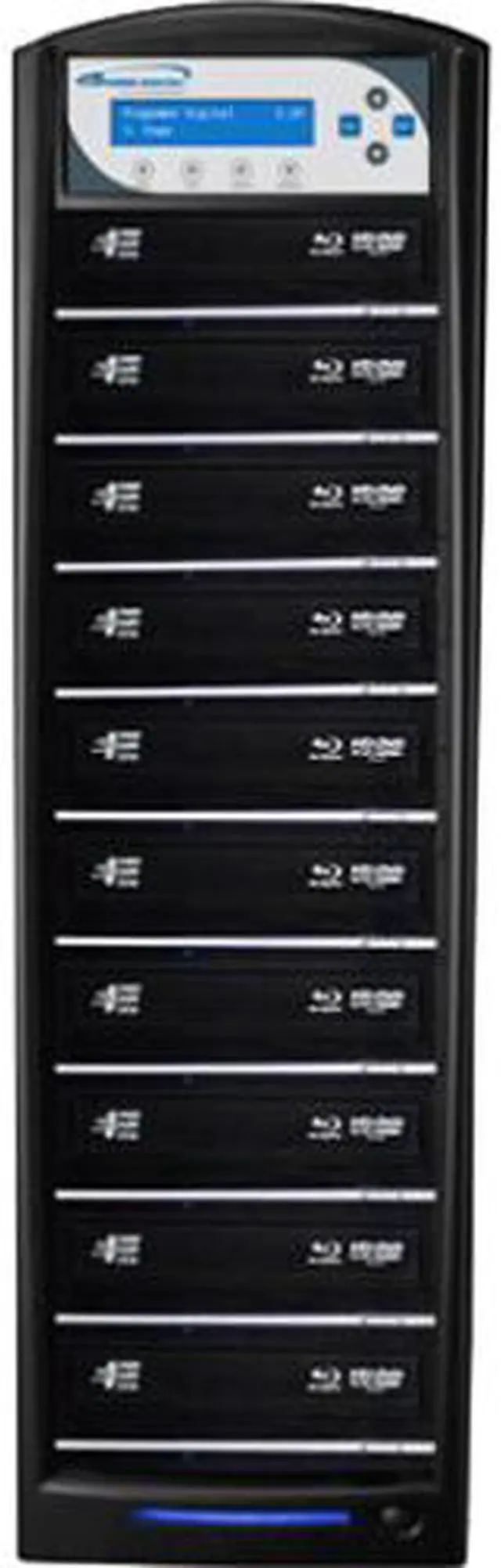 Main image of Vinpower SharkBluCP 1 to 10 Blu-ray DVD CD BDXL Burner Duplicator Add Copy Protection Copier Model SharkBluCP-S10T-BK