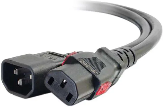 Main image of C2g 6Ft Locking C14 To C13 10A 250V Power Cord Black