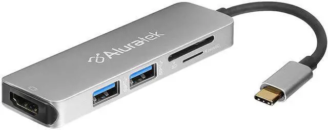 Main image of Aluratek AUMC0302F USB Type-C Multimedia Hub and Card Reader with HDMI