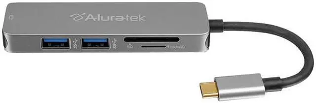Alt view image 2 of 5 - Aluratek AUMC0302F USB Type-C Multimedia Hub and Card Reader with HDMI