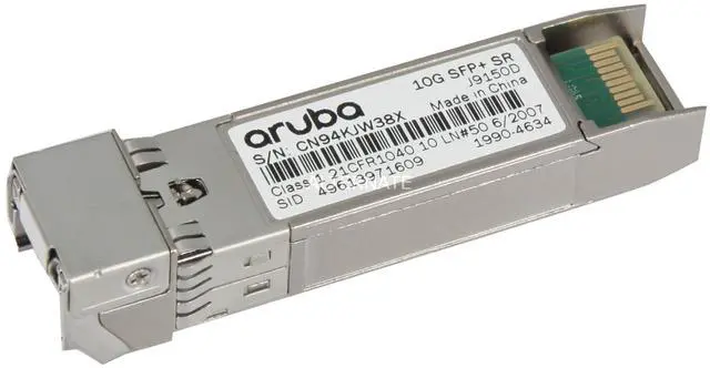 Main image of Aruba 10 Gigabit SFP+ SR transceiver for multimode Fiber Connections up to 300 Meters (J9150D)