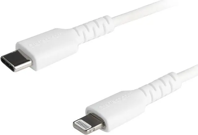 Main image of StarTech 3.3ft USB C to Lightning Cable Heavy Duty Lightning Cable RUSBCLTMM1MW
