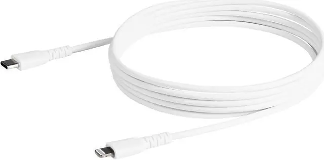 Alt view image 4 of 5 - StarTech 6.6ft USB C to Lightning Cable Heavy Duty Lightning Cable RUSBCLTMM2MW