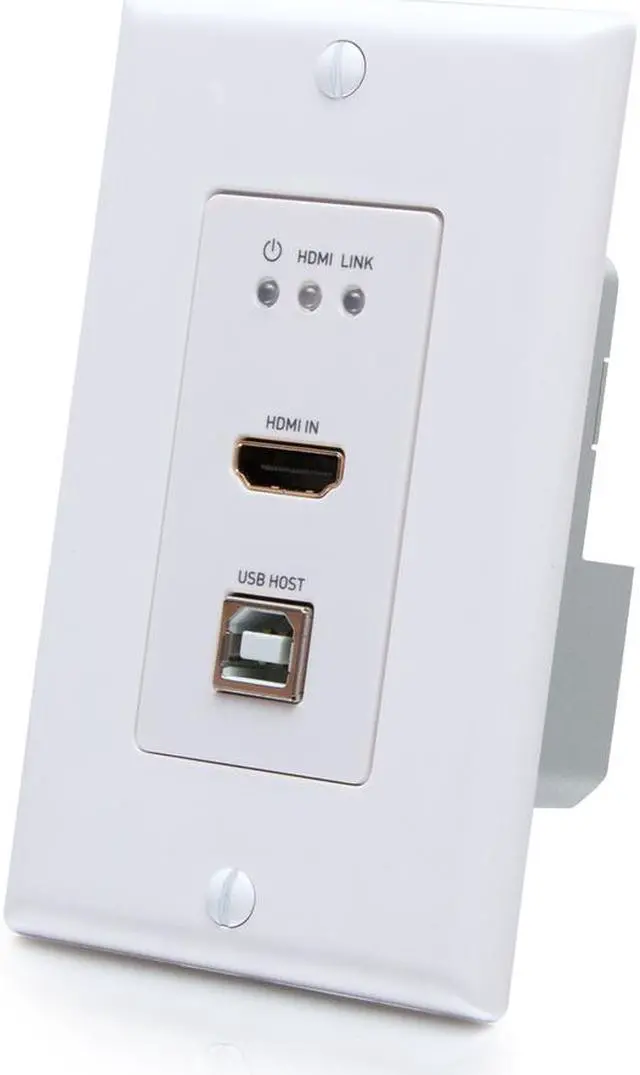 Alt view image 3 of 5 - C2G 4K HDMI HDBaseT + USB and RS232 Wall Plate Transmitter to Receiver C2G31030