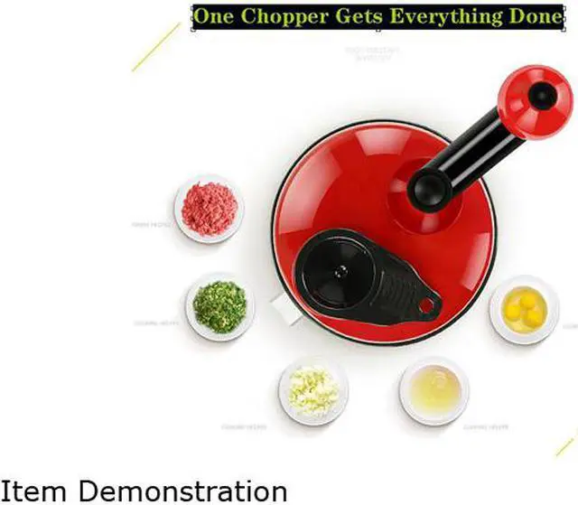 Alt view image 2 of 5 - Food Chopper Hand Crank Food Processor Chopper Vegetable Quick Chopper