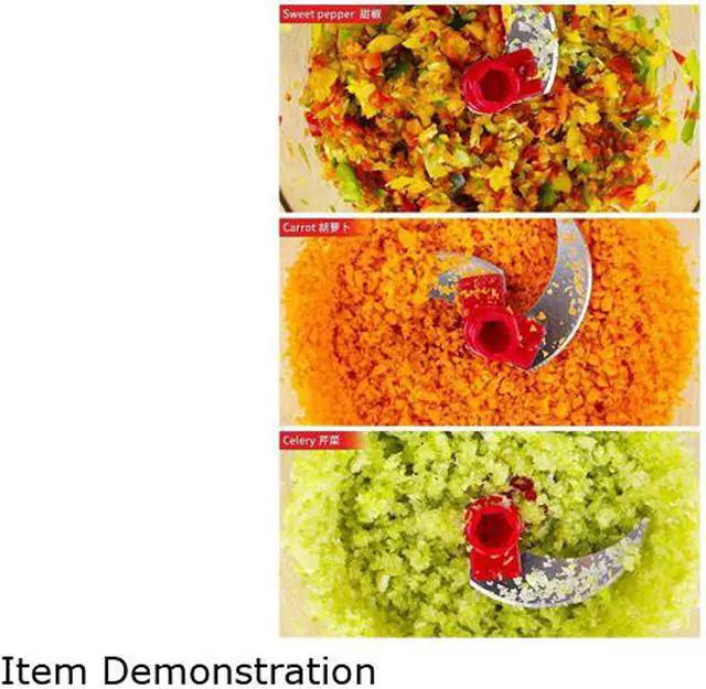 Alt view image 5 of 5 - Food Chopper Hand Crank Food Processor Chopper Vegetable Quick Chopper