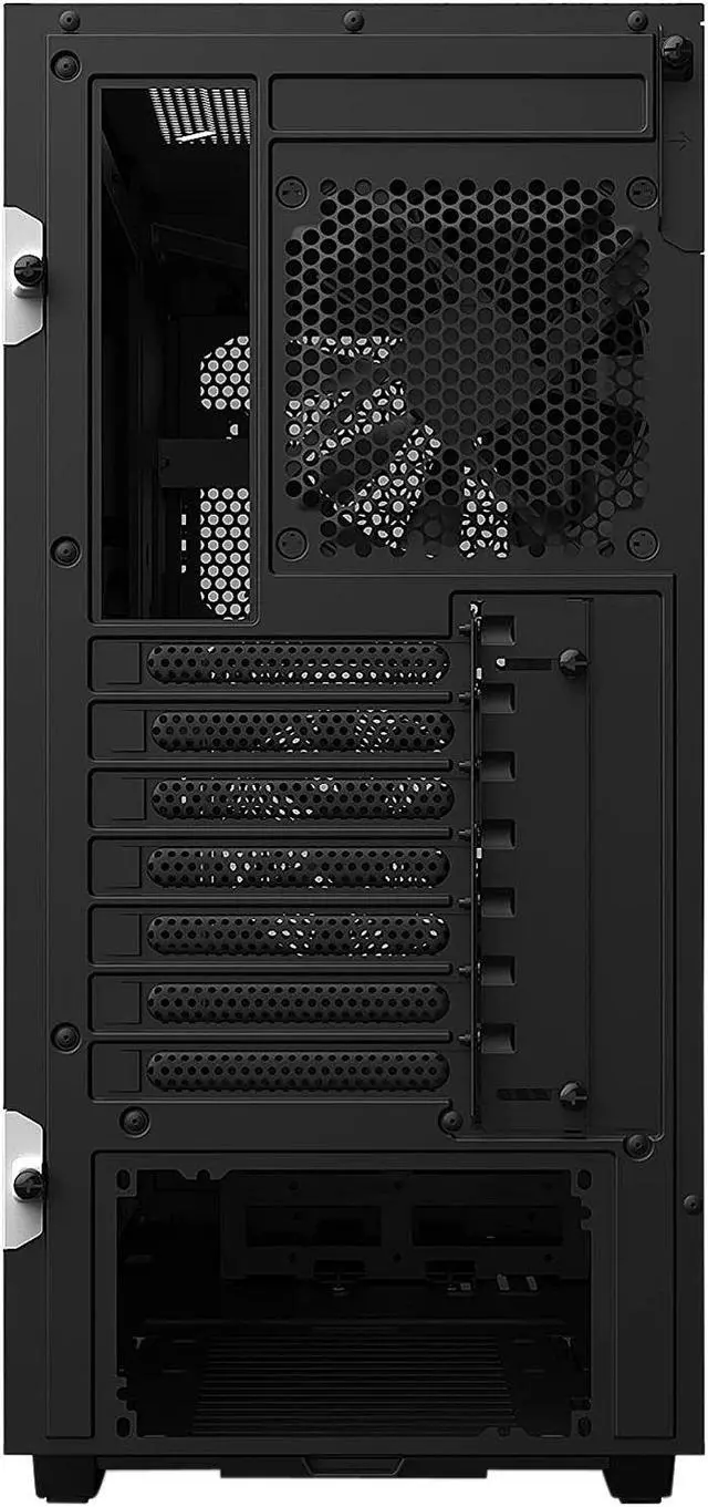 Alt view image 9 of 10 - NZXT H510 Flow Matte White - Compact ATX PC Gaming Case - Tempered Glass - Enhanced Cable Management - Water-Cooling Ready