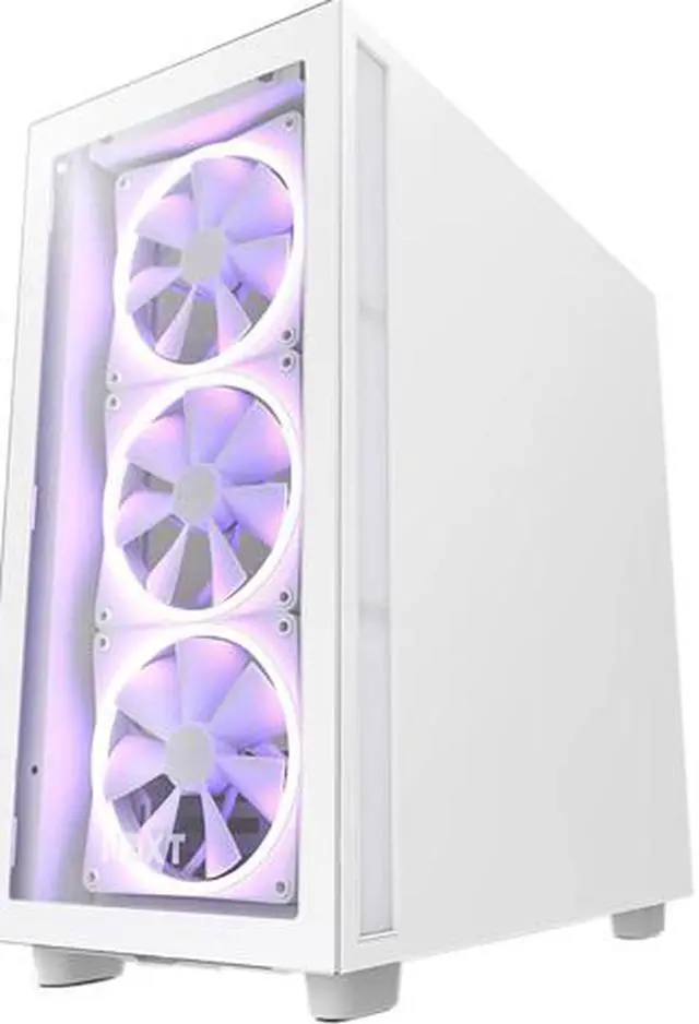 Alt view image 2 of 7 - NZXT H7 Elite - Premium Mid-Tower PC Gaming Case - RGB LED & Smart Fan Control - Tempered Glass - White
