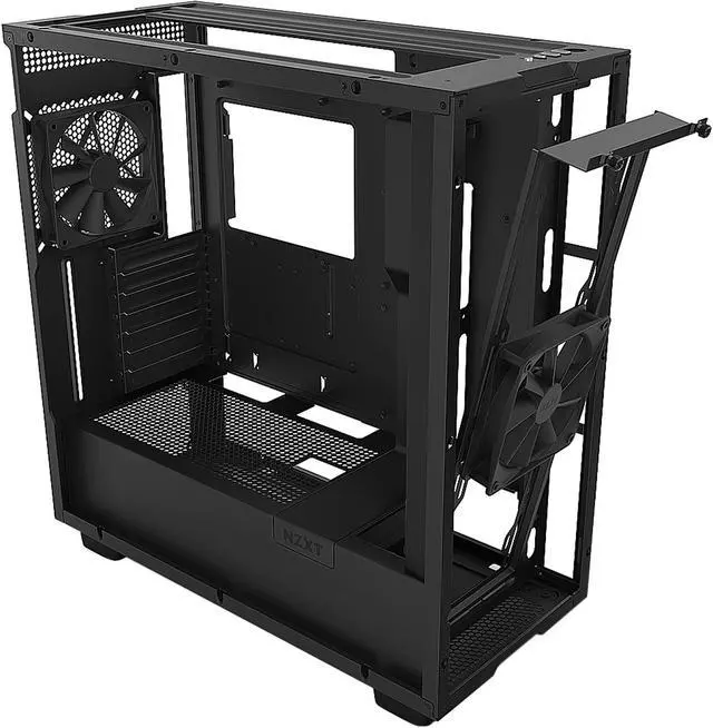 Alt view image 4 of 6 - NZXT H7 Flow Black - Mid-Tower Airflow PC Gaming Case - Tempered Glass - Enhanced Cable Management - Water-Cooling Ready