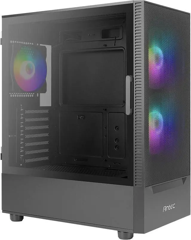 Alt view image 14 of 14 - Antec NX Series NX410, 2 x 140mm & 1 x 120mm ARGB Fans Included, 360mm Radiator Support, Mesh Front Panel & Swing-Open Tempered Glass Side Panel ATX Mid-Tower Gaming Case