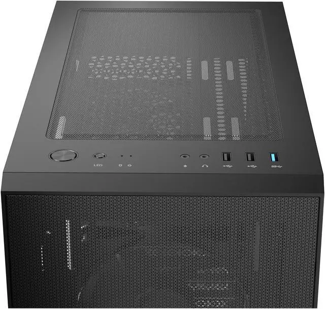 Alt view image 12 of 14 - Antec NX Series NX410, 2 x 140mm & 1 x 120mm ARGB Fans Included, 360mm Radiator Support, Mesh Front Panel & Swing-Open Tempered Glass Side Panel ATX Mid-Tower Gaming Case