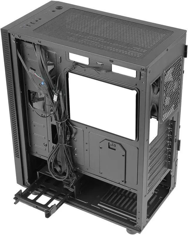 Alt view image 11 of 14 - Antec NX Series NX410, 2 x 140mm & 1 x 120mm ARGB Fans Included, 360mm Radiator Support, Mesh Front Panel & Swing-Open Tempered Glass Side Panel ATX Mid-Tower Gaming Case