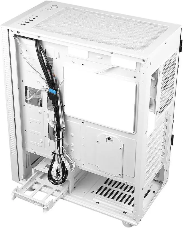 Alt view image 12 of 14 - Antec NX Series NX410 White, 2 x 140mm & 1 x 120mm ARGB Fans Included, 360mm Radiator Support, Mesh Front Panel & Swing-Open Tempered Glass Side Panel ATX Mid-Tower Gaming Case